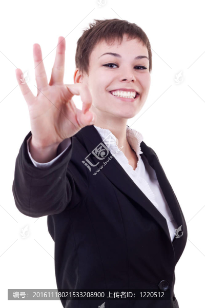 商業(yè)女人滿意結(jié)果