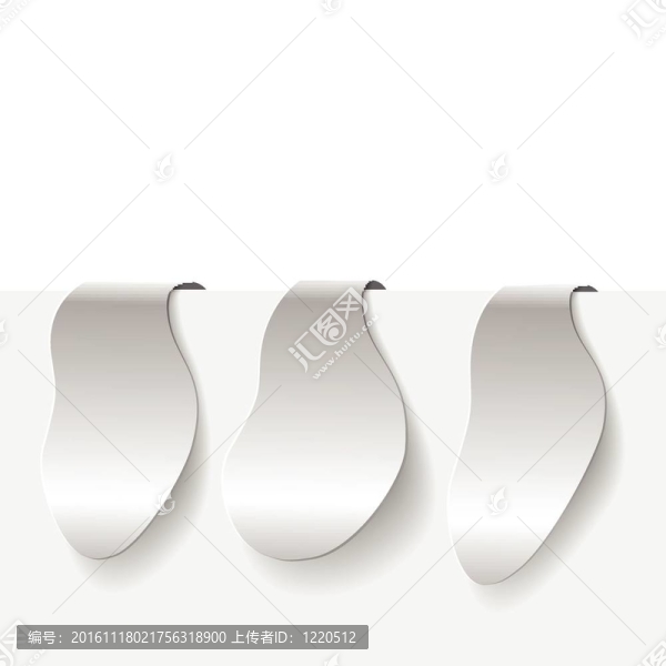 向量抽象白色書(shū)簽集