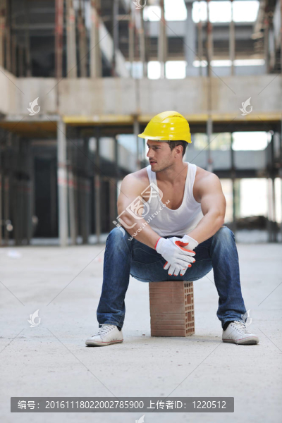 建筑工地上的工人