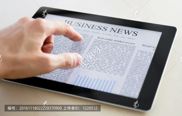 平板電腦上的商業(yè)新聞