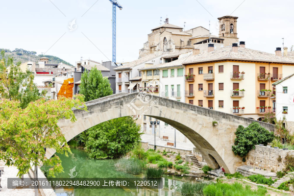 圣米格爾教堂橋Puente,de,la卡索；Estella；路圣地亞哥-德孔波斯特拉；Navarre