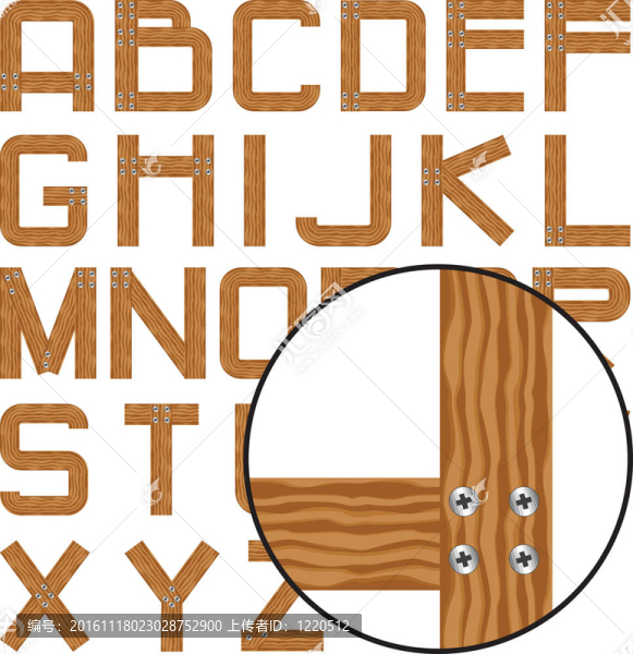 木板的字母