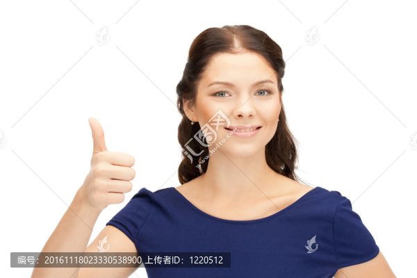 豎起大拇指