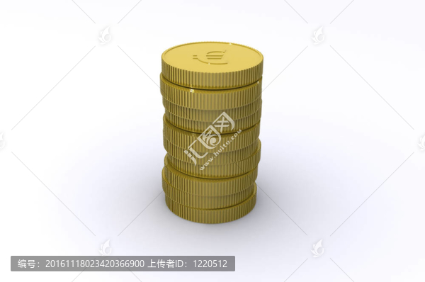 歐元硬幣堆棧