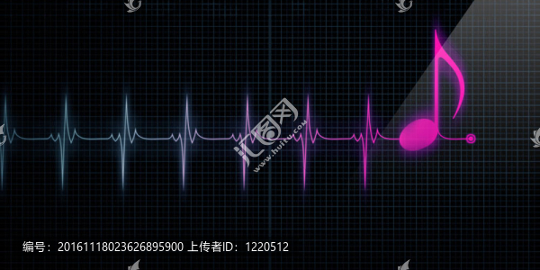 帶粉紅色音樂筆記的心顯示器