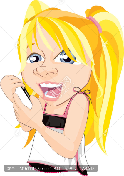 女孩在電話里
