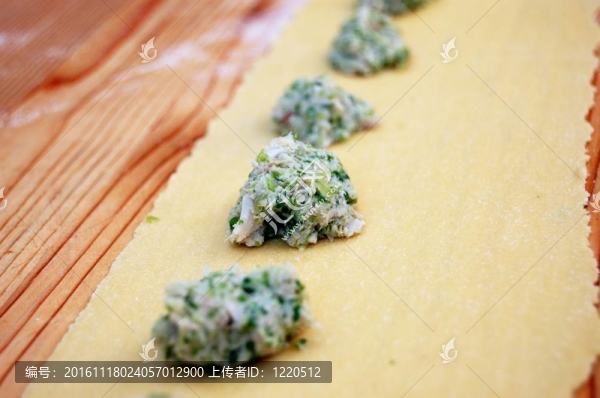 意大利式餛飩面食準備特寫