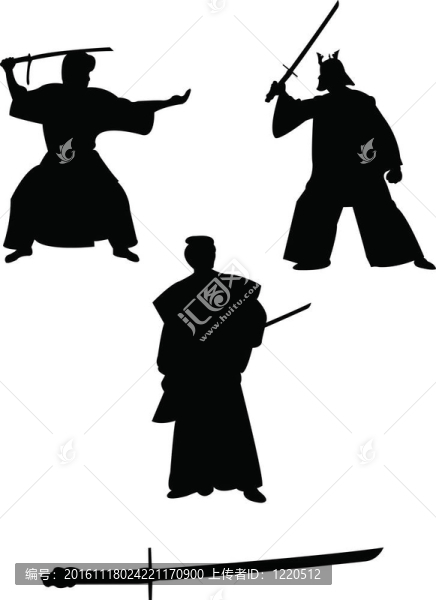 武士的剪影