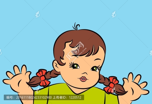 卡通小女孩