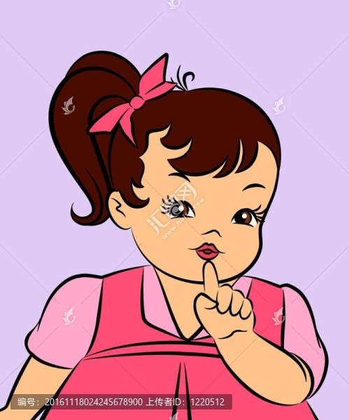 復(fù)古卡通小女孩