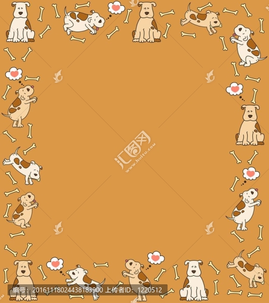 卡通狗插畫