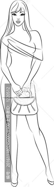 美麗的卡通女孩。
