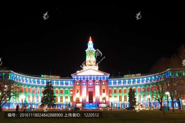 城市在圣誕節(jié)