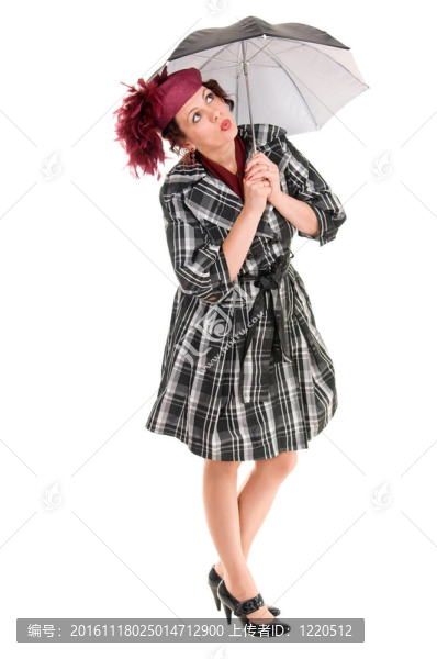 打著雨傘的女人