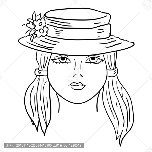 手繪時裝模特。插畫。女人的臉