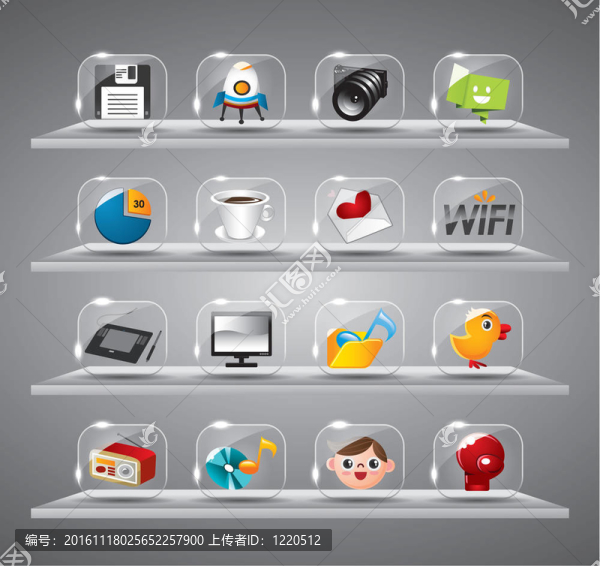 網(wǎng)站互聯(lián)網(wǎng)圖標；透明Glass,Button