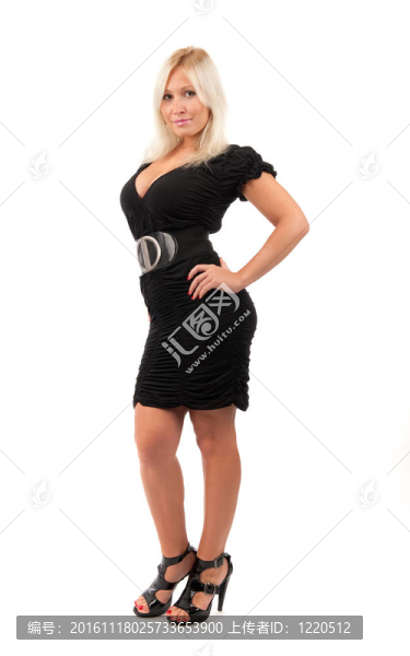 白色背景上的性感女人