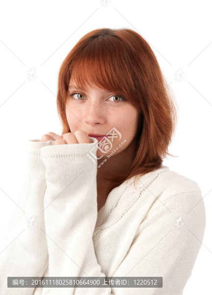 一個年輕漂亮的紅發(fā)女人肖像