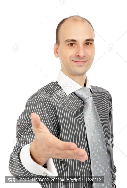 商人伸出手來握手