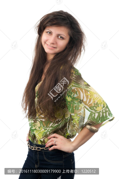 迷人的微笑的女人肖像