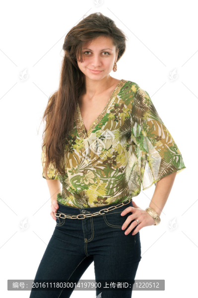 一個可愛的年輕女人的肖像