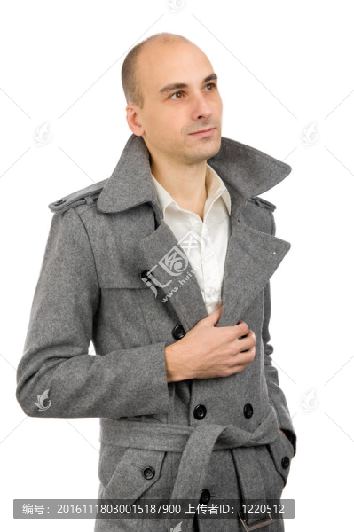 年輕；英俊的男人思考