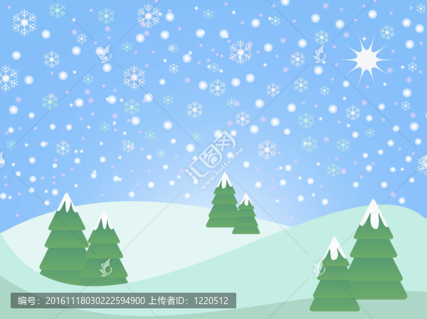 下雪的圣誕景觀