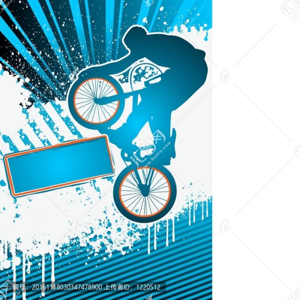 小輪車車手海報模板