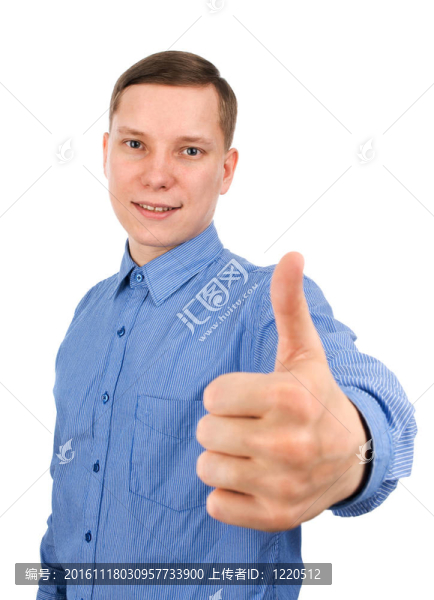 拇指向上的人