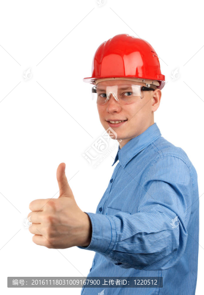 年輕的建筑工人