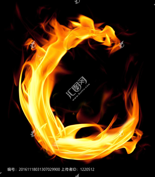 火熱的字體。字母C