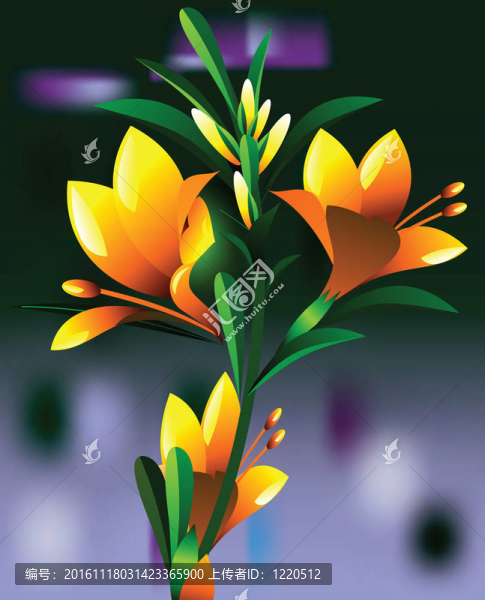 詳細(xì)的黃色的花