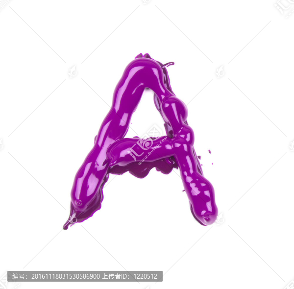 粉紅油字母A