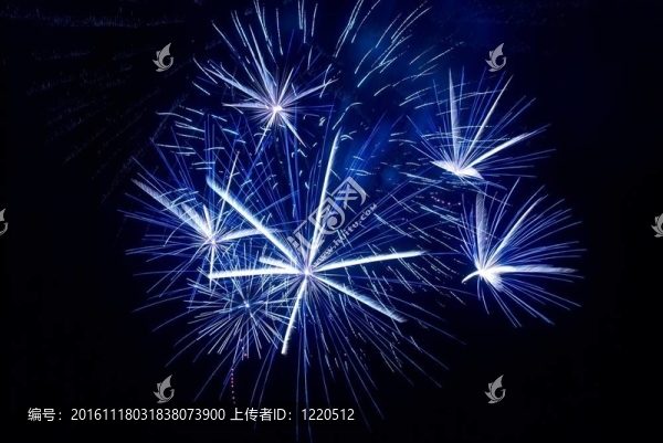 五彩繽紛的煙花