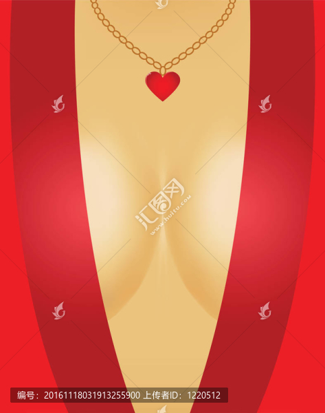 紅色低胸
