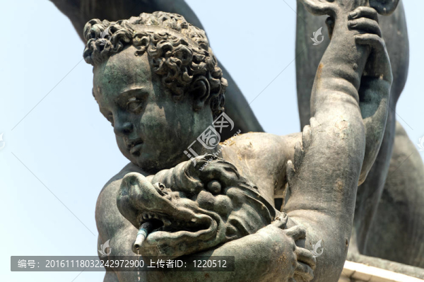 博洛尼亞（Emilia,Romagna；意大利）海王星的銅像；細節(jié)