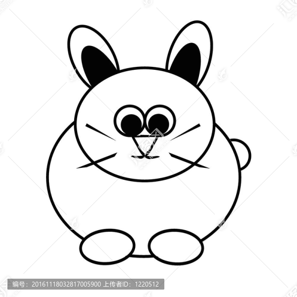 一只兔子的插圖