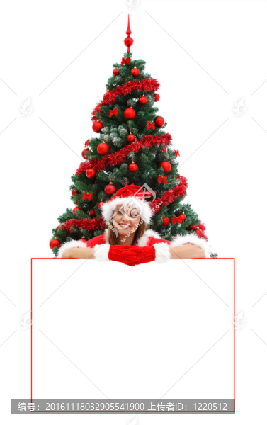 性感的Santa夫人在一個(gè)廣告牌上