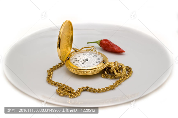 在盤子上的手表