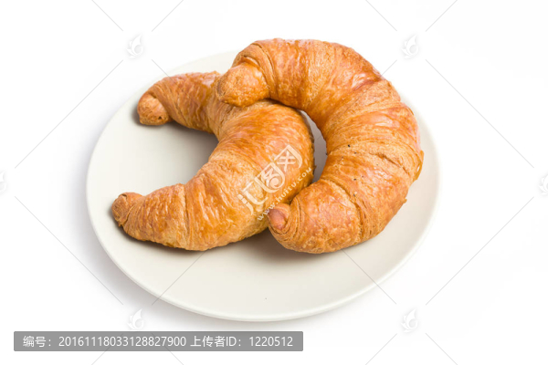 在新的牛角包板