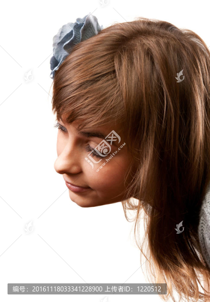 頭發(fā)中年輕姑娘的肖像