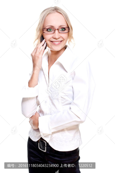 戴眼鏡的商業(yè)婦女
