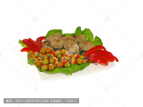 肉片和蔬菜