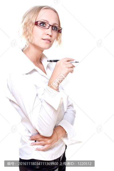 戴眼鏡的女商人