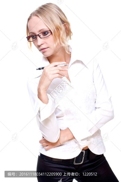 戴眼鏡的女商人