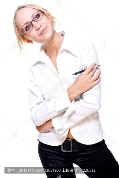 戴眼鏡的女商人