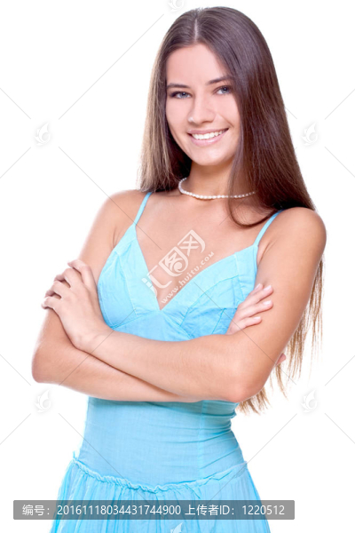 穿藍(lán)色衣服的女人