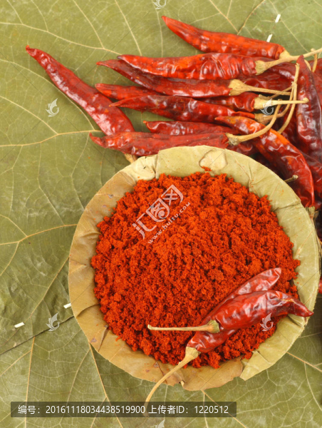 辣椒粉干葉