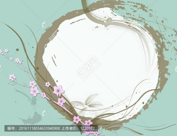 藍(lán)色背景上的花鏡