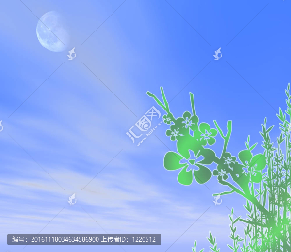 與云天空的夏季景觀